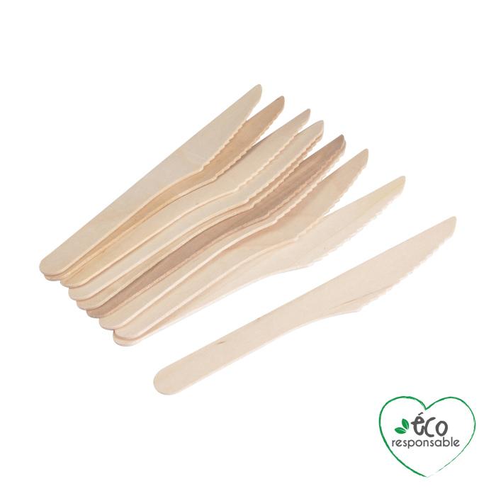 SET 12 COUTEAUX EN BOIS H.16CM