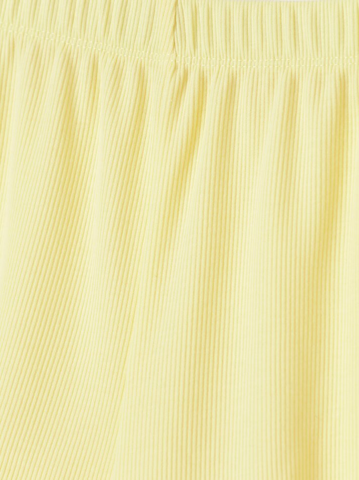 Shorts de pijama canelados - Amarelo