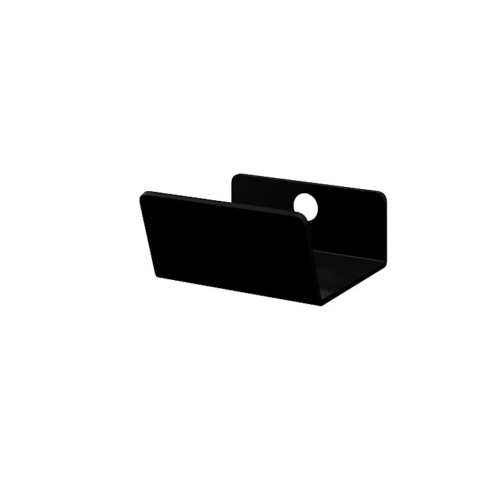 Lot de 2 poignées noires mates GoodHome Atomia H 2,1 x L 3,7 cm