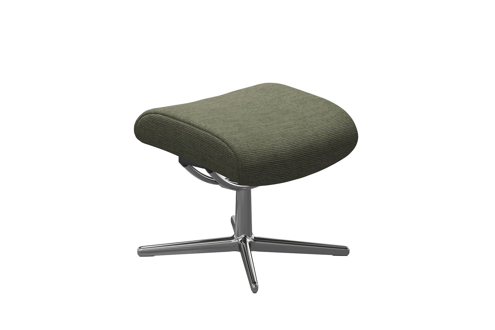 London krakk Tekstil Jasmine Dark Green - Cross - Chrome