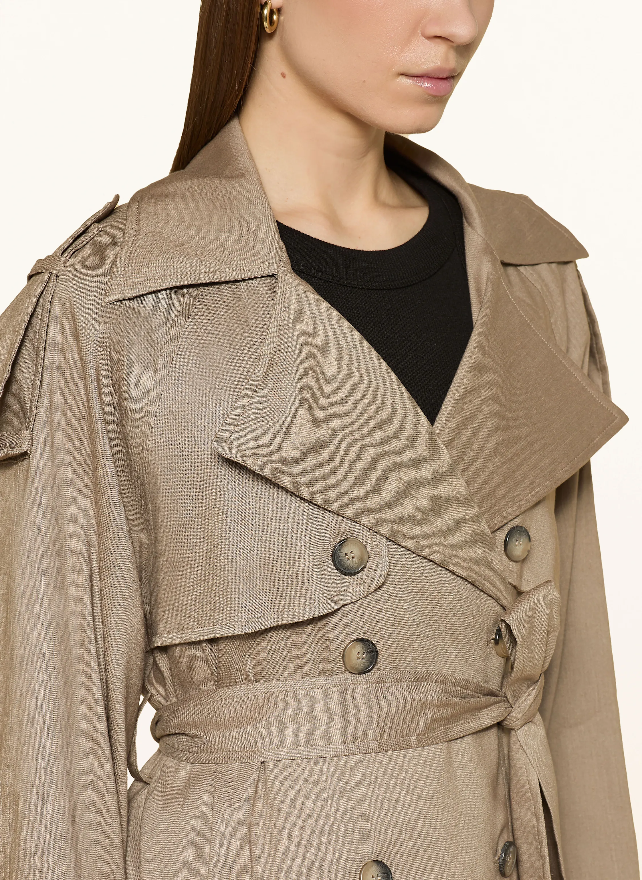 ANFINY Trenchjacke SAHARIANA mit Leinen