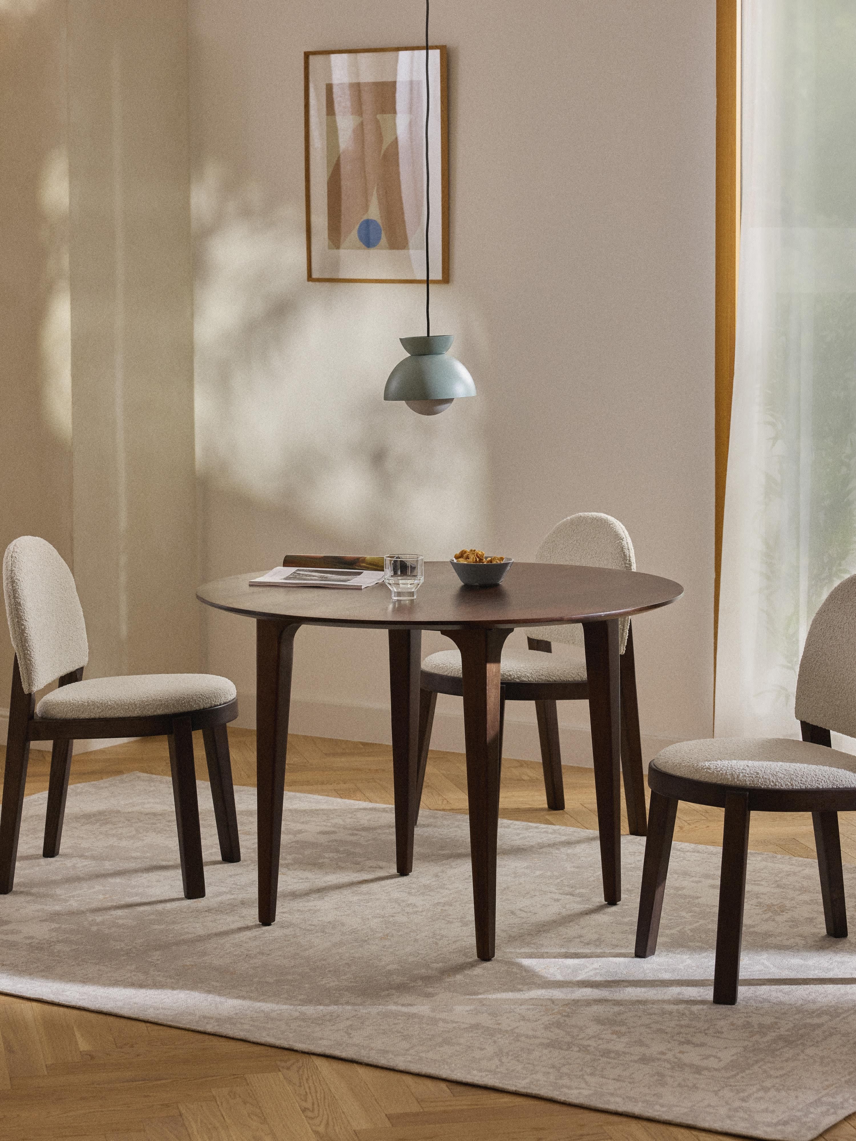 Ronde eettafel Archie van mangohout, in verschillende formaten