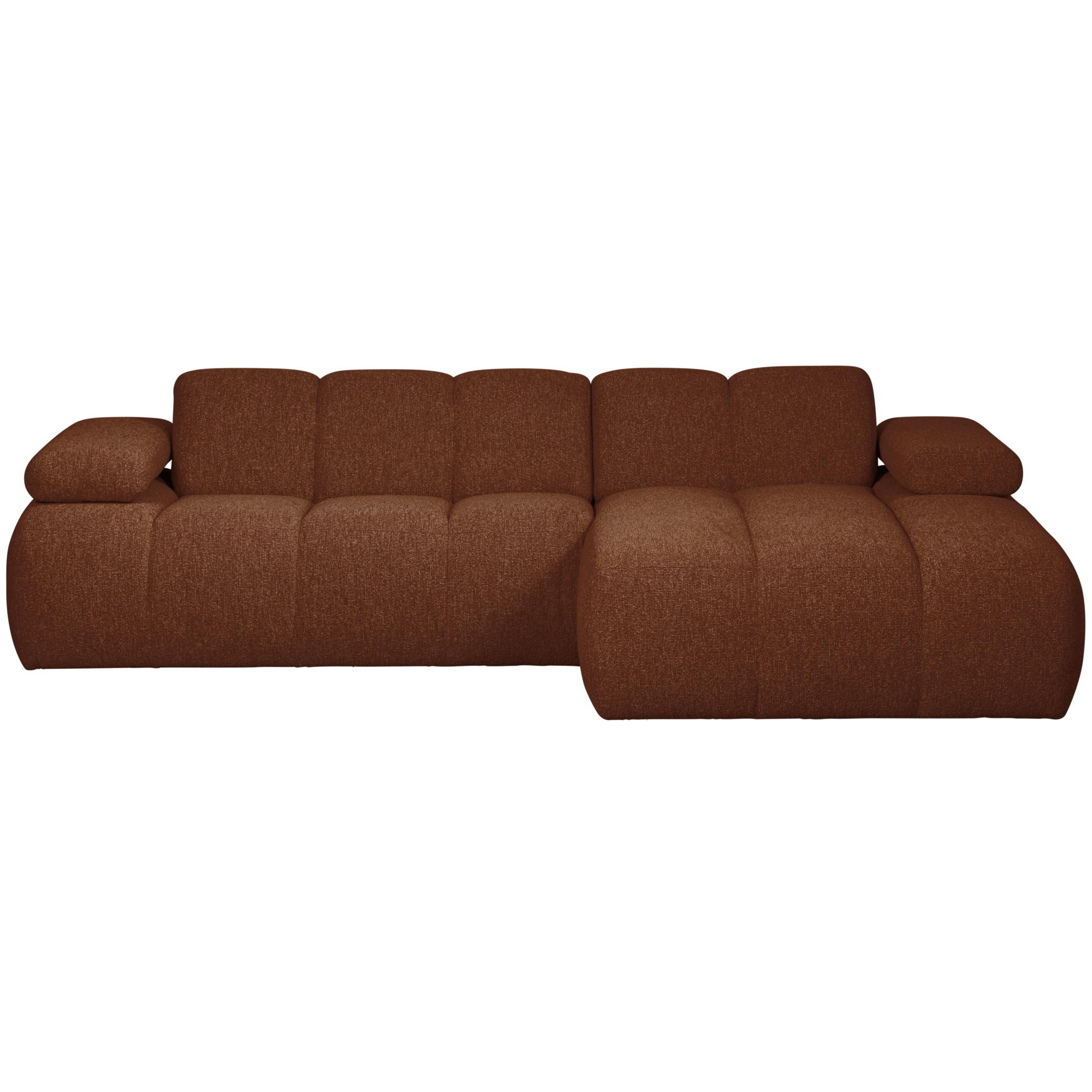 Chaise Longue Mojo Mojo Chaise Longue Rechts - Bouclé - Roestbruin Melange