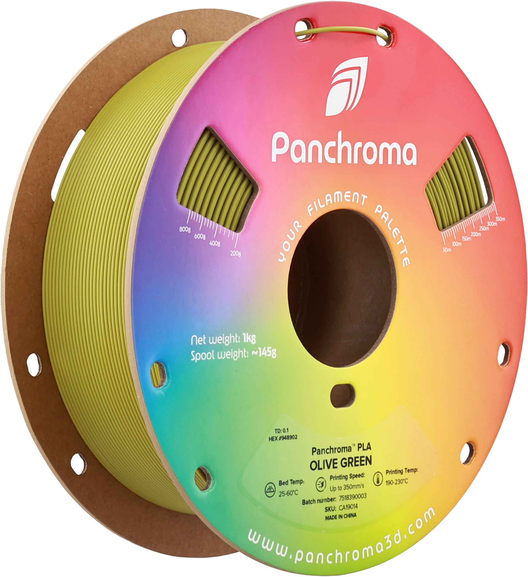 Polymaker  Panchroma™ PLA Olive Green, 1,75 mm / 1000 g    High-Speed Filament in Olive Green