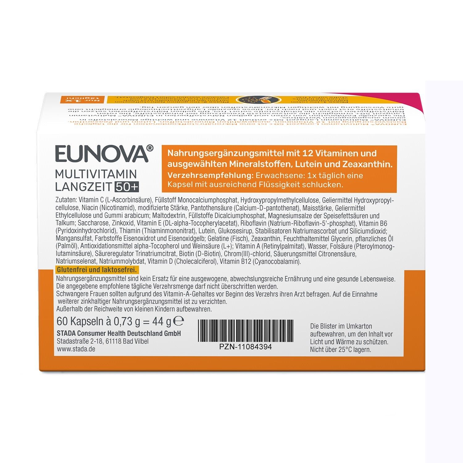 EUNOVA® Langzeit 50+ - Multivitaminpräparat für Menschen ab 50 Jahren