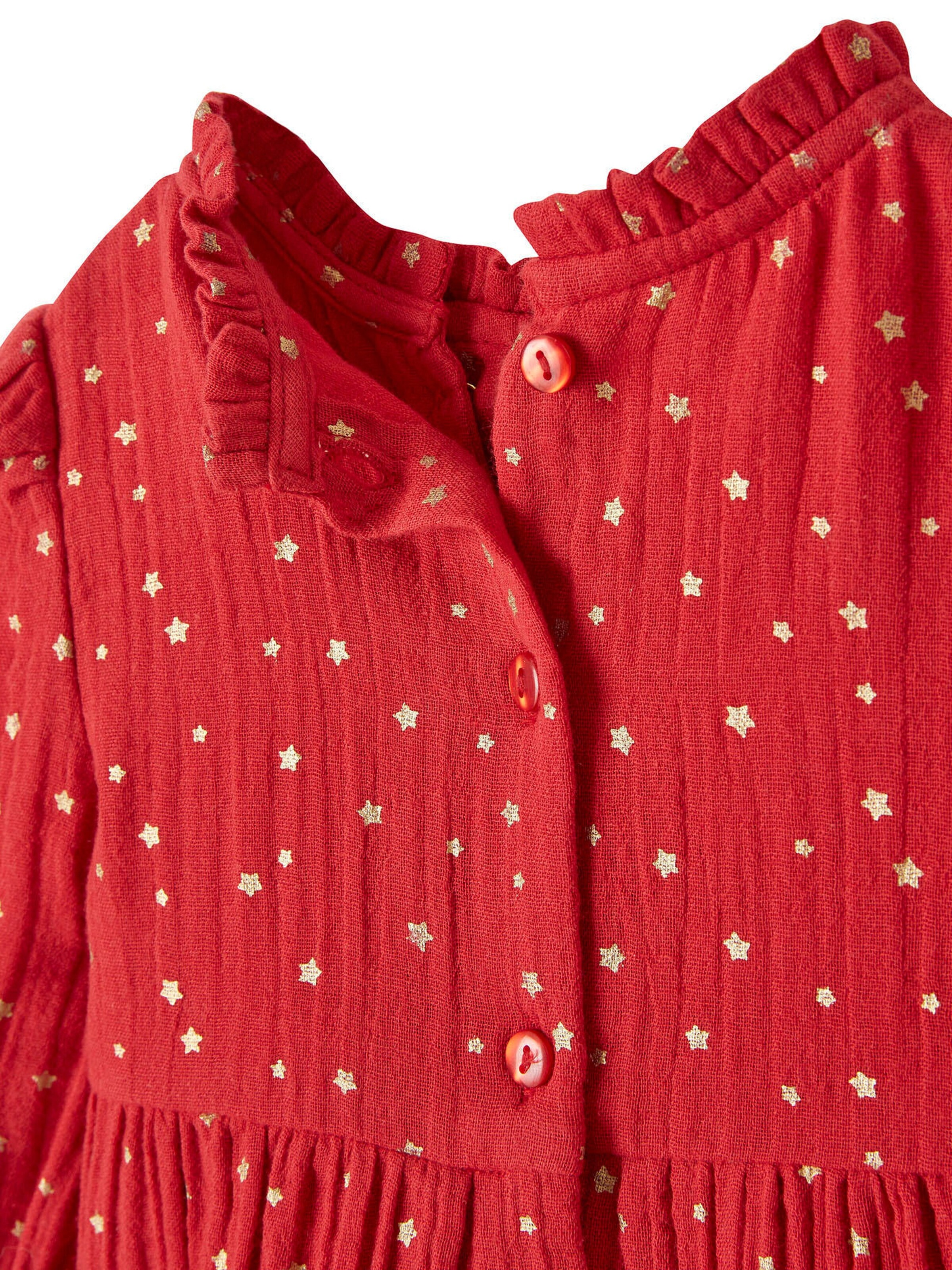 Vertbaudet Baby Kleid mit Sternen pack rot/marine