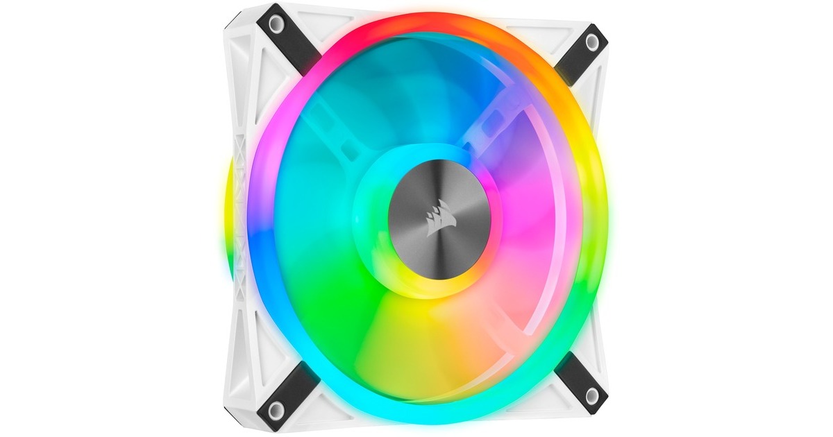 CorsairiCUE QL140 RGB case fans  (Wit, 2 stuks, 140 x 140 x 25 mm, PWM)