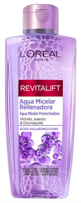 Revitalift Agua micelar rellenadora con acido hialurónico puro Limpieza facial