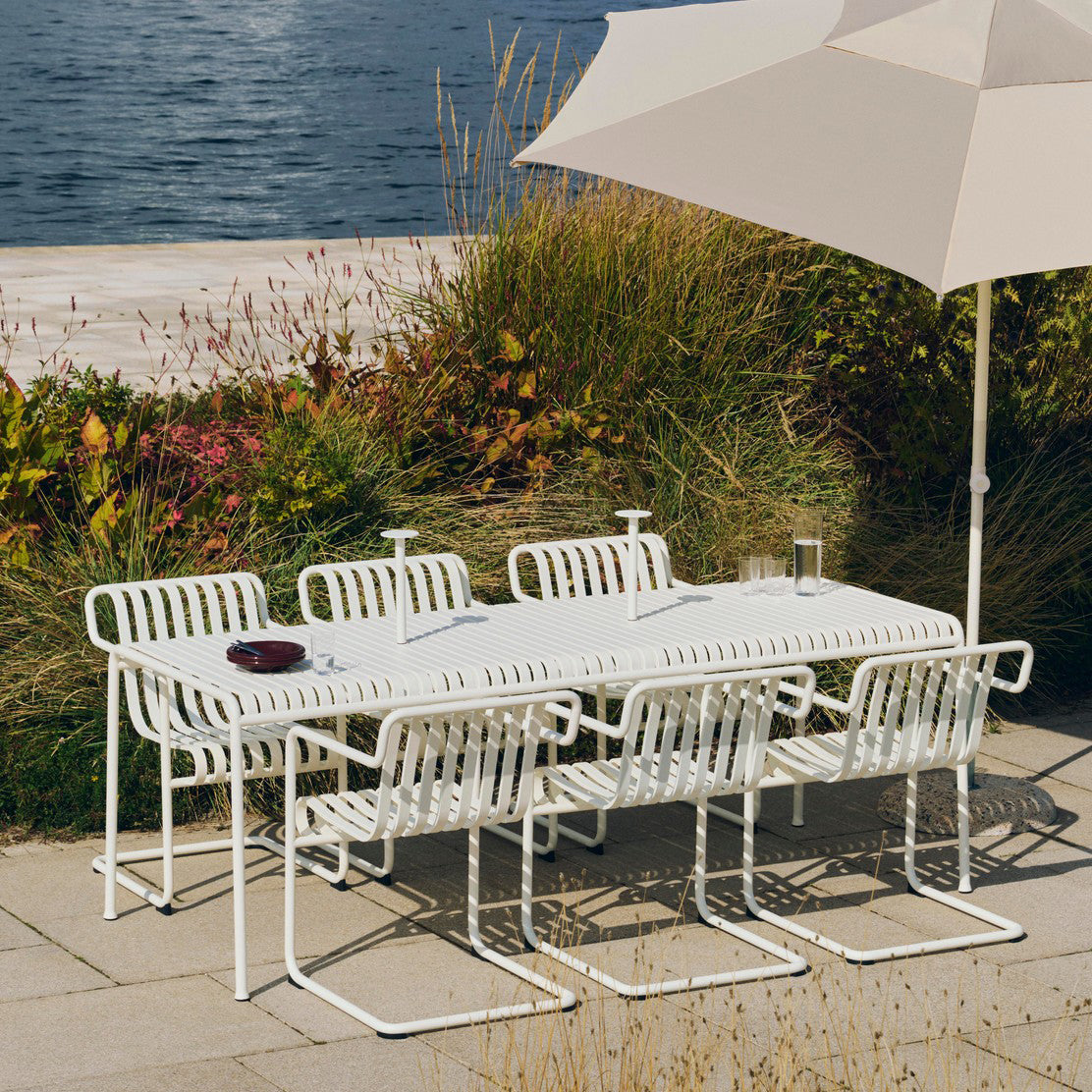 HAY Palissade Tuintafel 220 x 90 cm - CrÃ¨me Wit