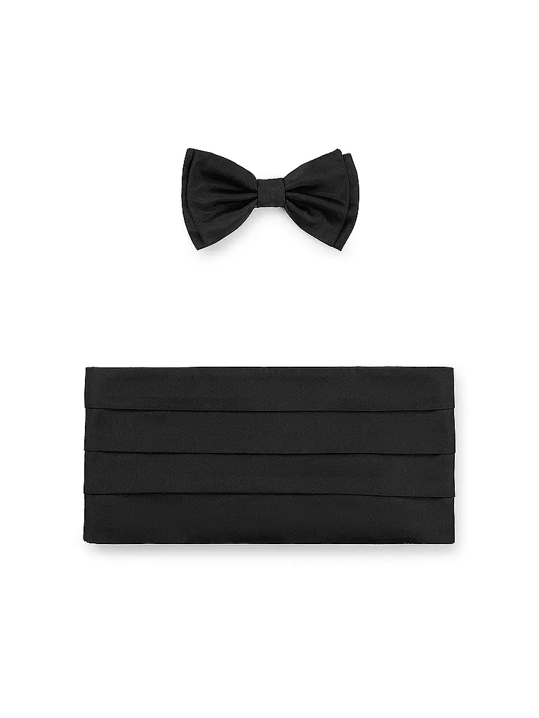 BOSS Mesche und Kummerbund Geschenkset 2-tgl. schwarz