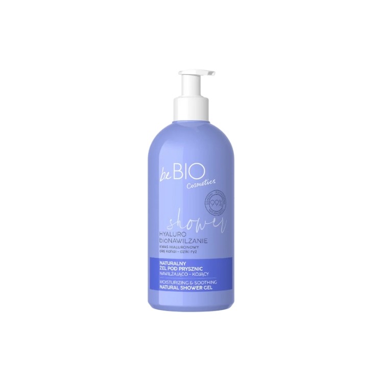 BeBio Cosmetics Natürliches feuchtigkeitsspendendes und beruhigendes Duschgel HYALURO bioMOISTURIZING 350 ml