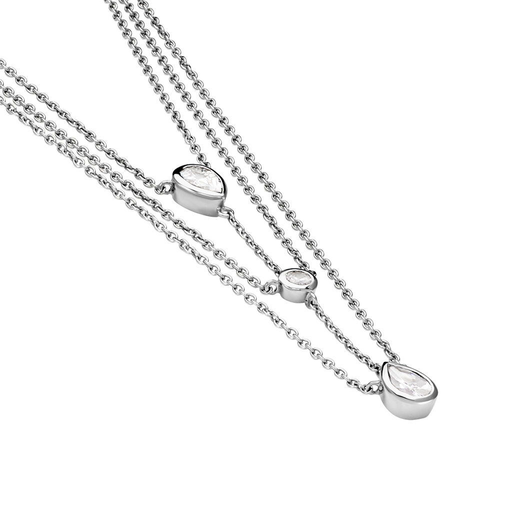 Collier Shanene Argent Blanc Oxyde De Zirconium
