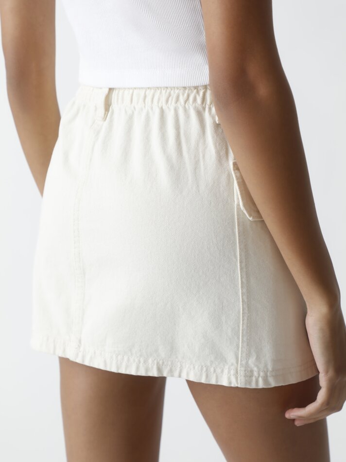 Saia cargo jeans - Bege