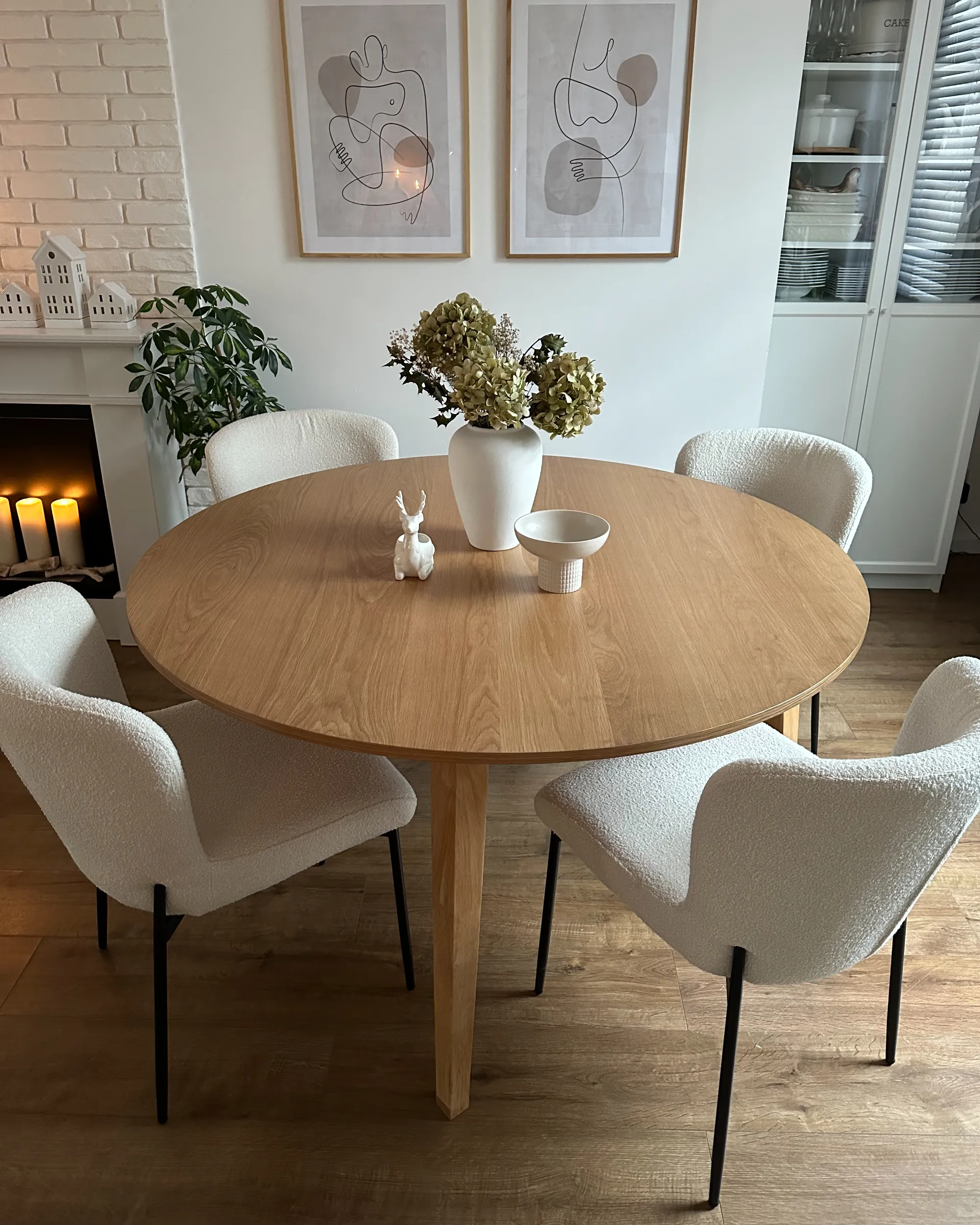 Eettafel HUNTLEY Licht eikenhout 140 cm 140 cm