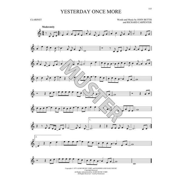 Hal Leonard 101 Beautiful Songs Clarinet
