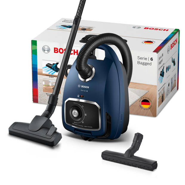 Bosch BGB6X300 stofzuiger met zak blauw - 600W - elektronische zuigkrachtregeling