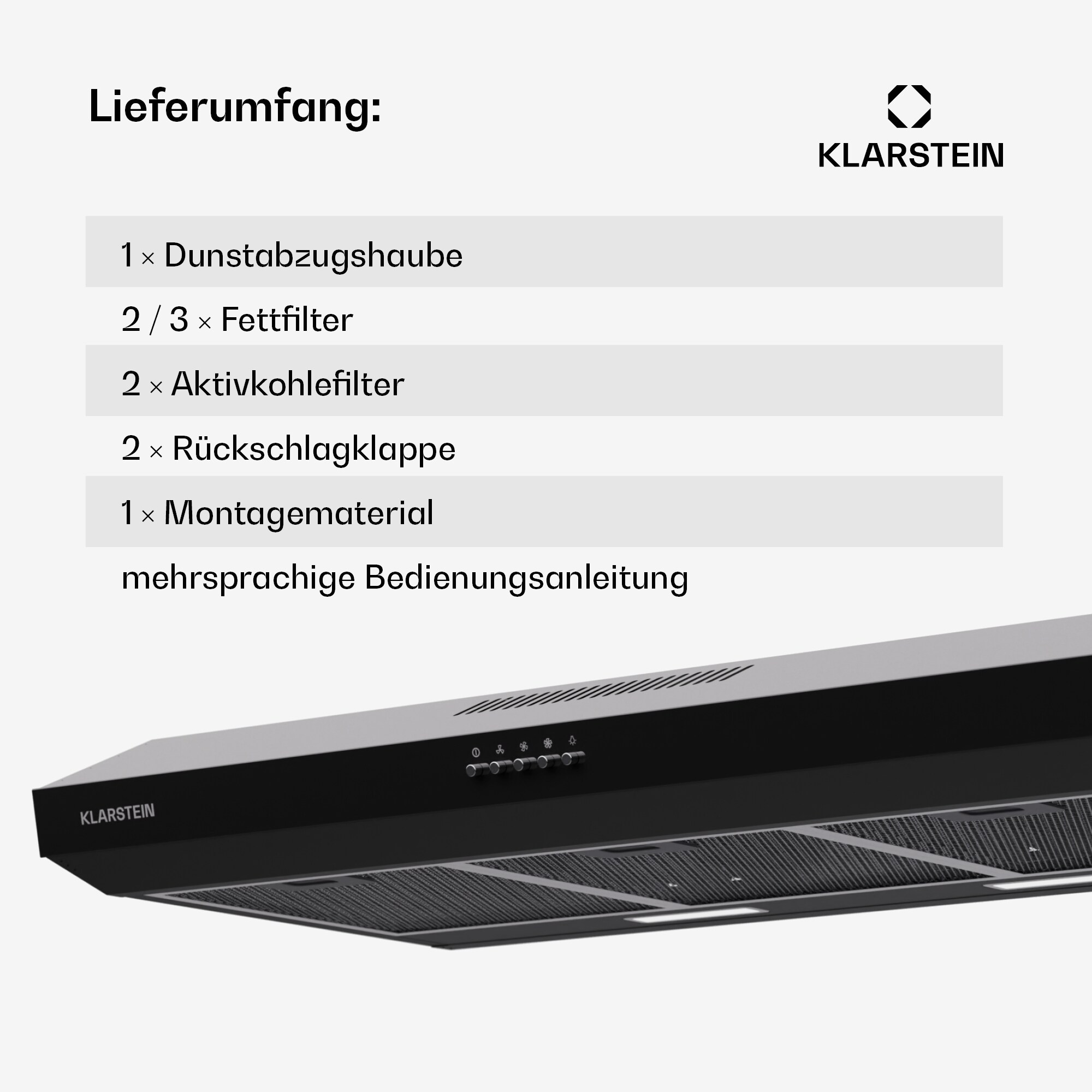 Contempo 90 Unterbau-Dunstabzugshaube Schwarz