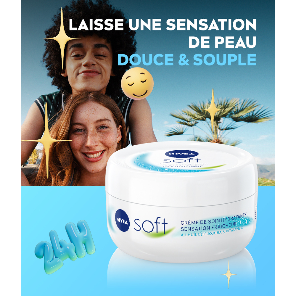 Crème hydratante - Soft - Visage, corps & mains - 50 ml