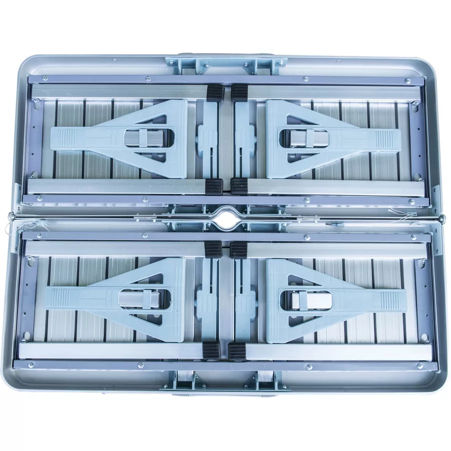 Outsunny Klapptisch mit 4 Sitzer silber