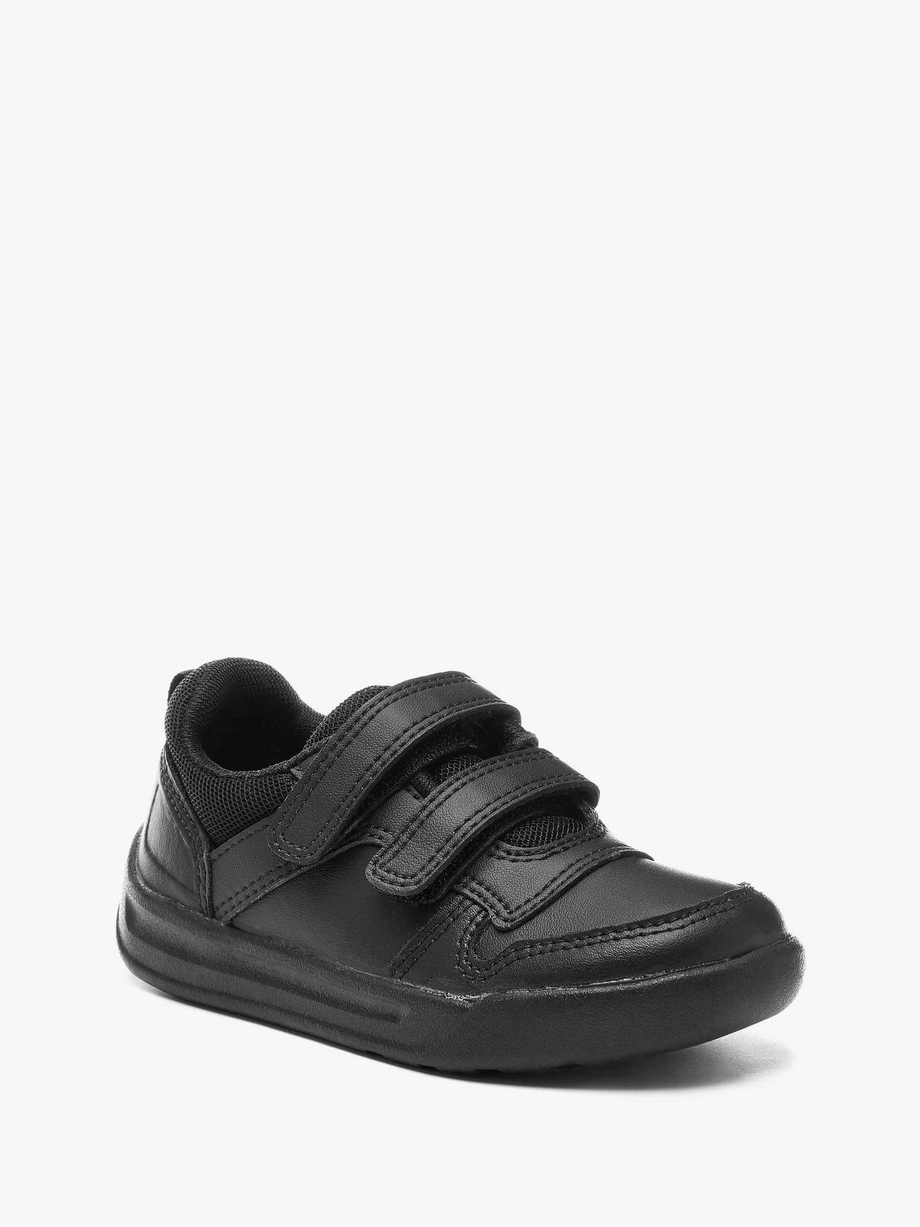 Zwart - Schoolsneakers met dubbele klittenbandsluiting
