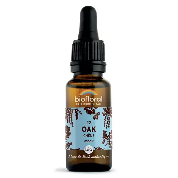 Óleo de Bach Floral Biofloral 22, Óleo de Carvalho Orgânico Demeter 20 ml