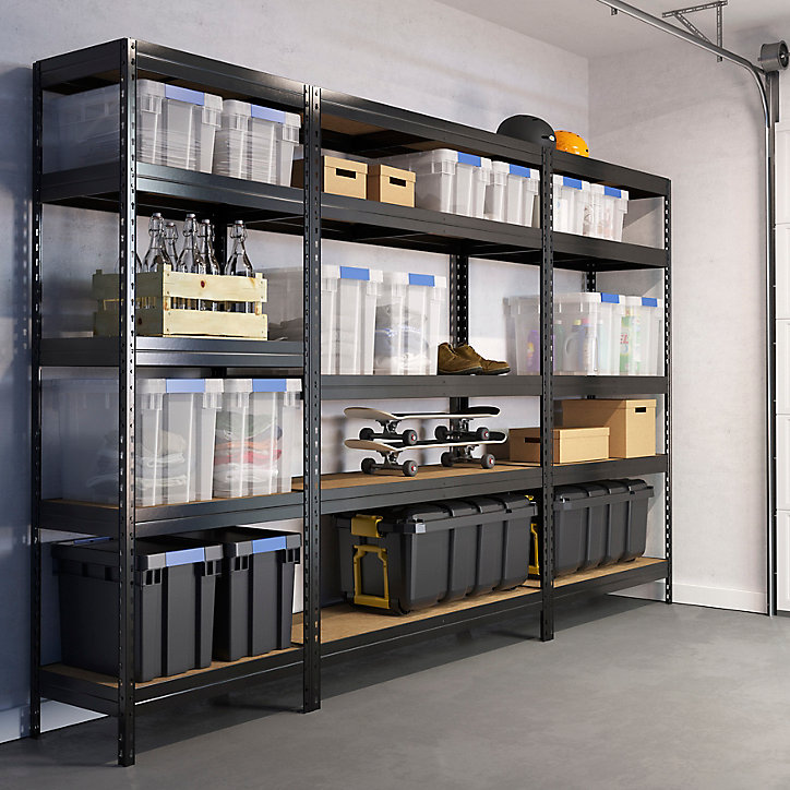 Étagère de garage en acier thermo-lacqué GoodHome Rand H. 180 x L. 66,6 x P. 40 cm