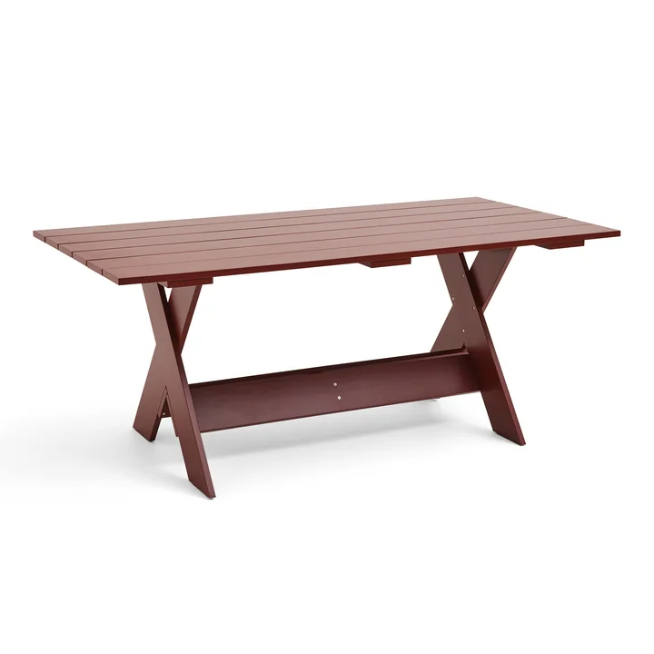 HAY - Crate Dining Table, L 180 cm, iron red
