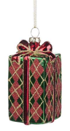 Beau Deco Glass Tartan Gift Box