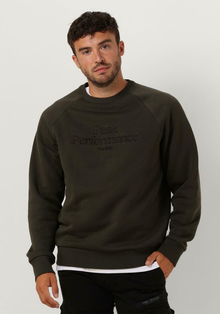 PEAK PERFORMANCE donkergroene peak performance trui m original crew