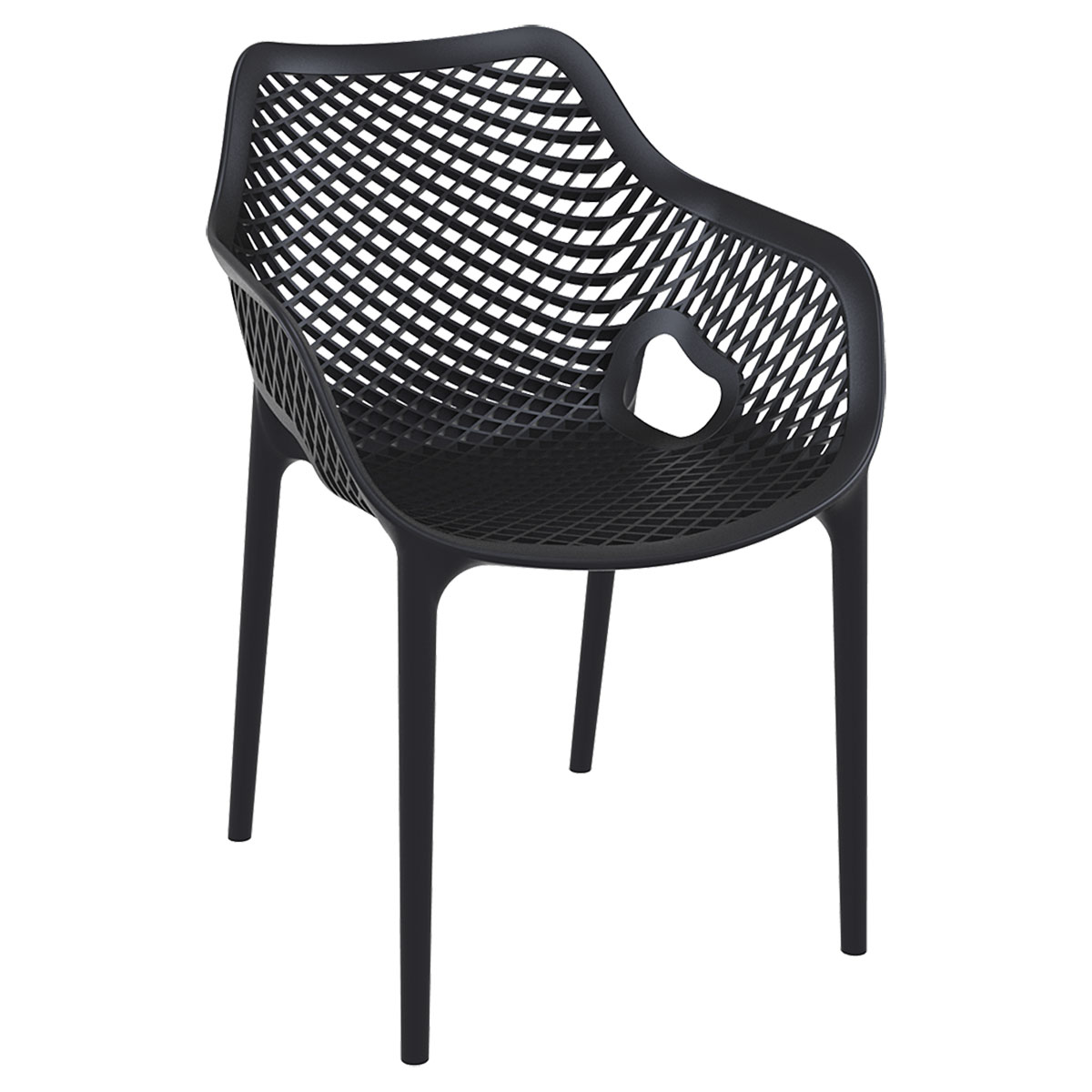 Garden Impressions Air XL set van 4 design tuinstoelen - Black