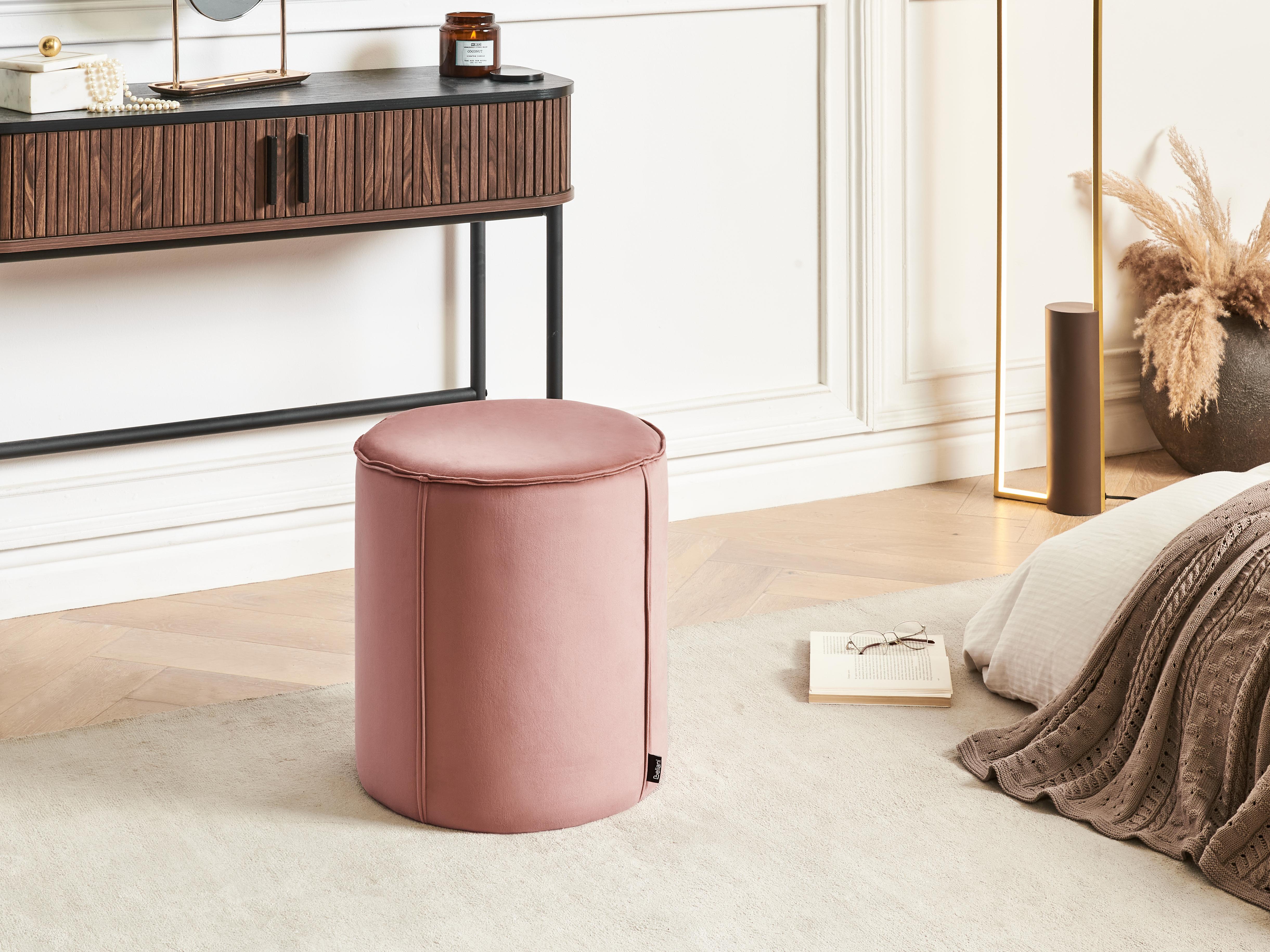 Poef SEDONA Fluweel Roze