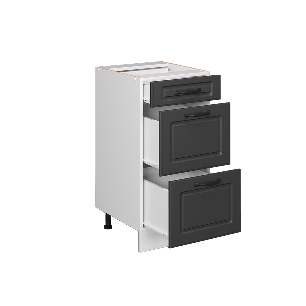 Vicco Schubladenunterschrank Küchenschrank Küchenzeile R-Line Landhaus 40 cm Weiß Anthrazit Schublade