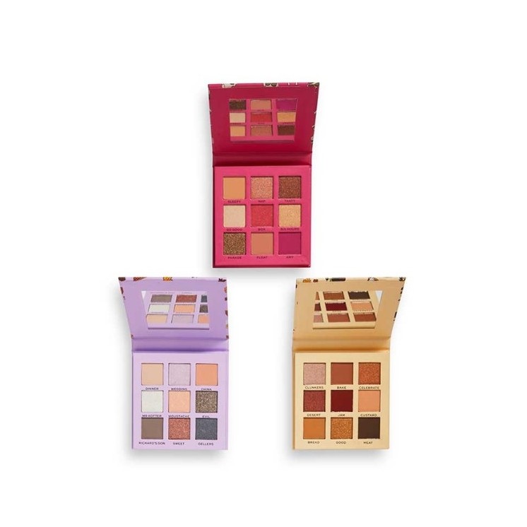 Makeup Revolution x Friends Set mit 3 Paletten für 9 Giving's Eyes Lidschatten