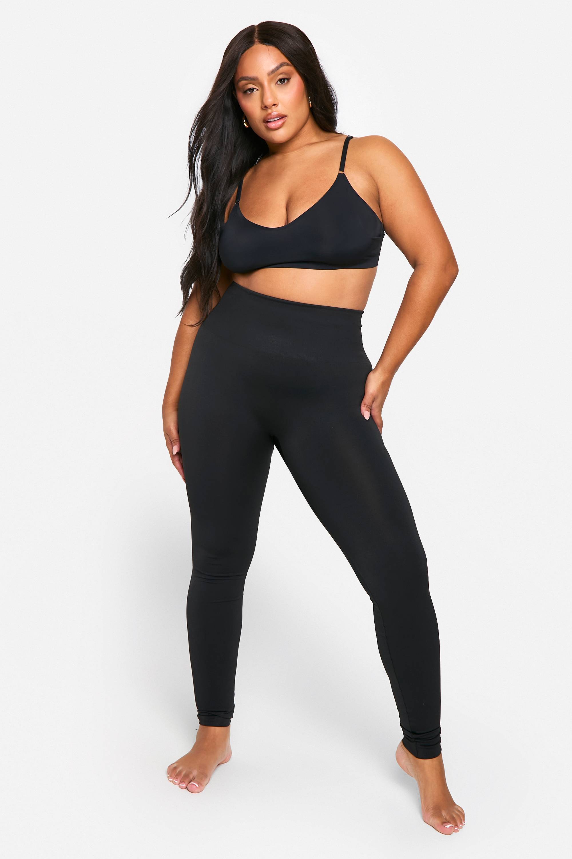 boohoo Leggings sans couture pour contrôle du ventre (grandes tailles)