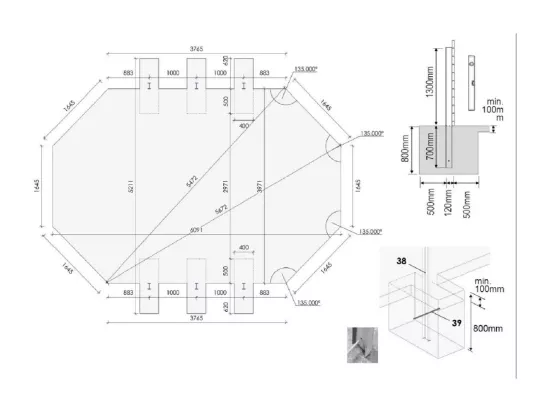 Piscine en bois 6,53x4,41 - H.1,42 m - avec filtration et coffre - BAS752OSPI+SZA - ALTANKA