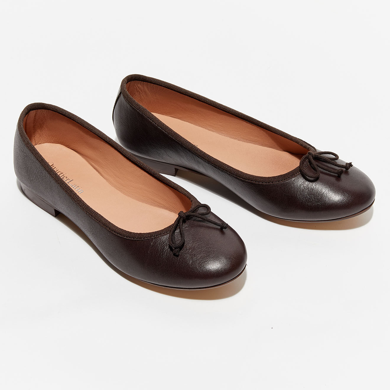 Quartier Latin Ballerines en Cuir Nicole marron