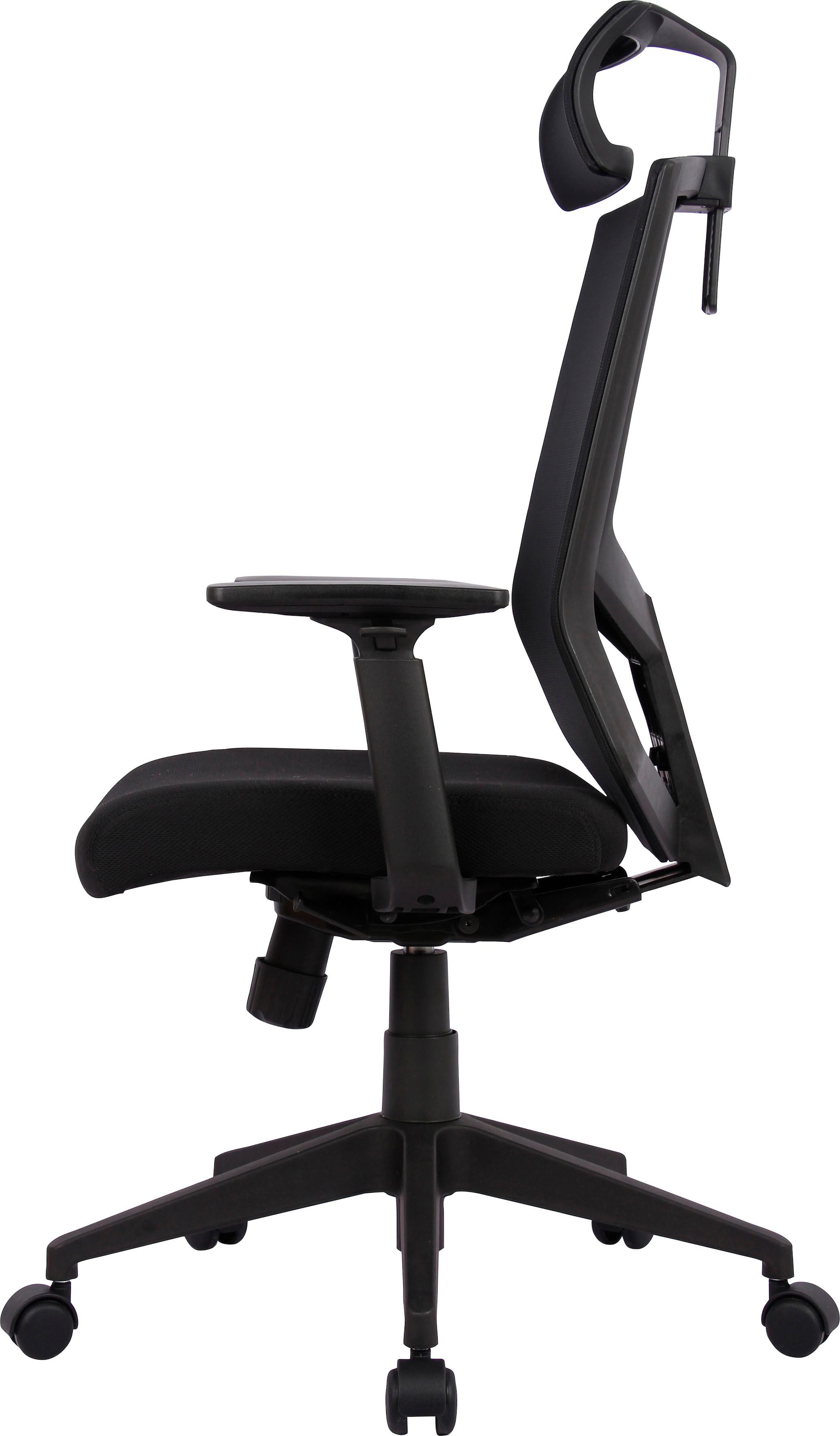 INOSIGN Chefsessel »Netti, Schreibtischstuhl, hochwertige ergonomische Ausstattung« () Kopfstütze, Armlehnen & Rückenlehne verstellbar