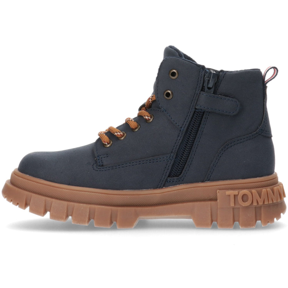 Køb Tommy Hilfiger Blue Lace-Up Støvle