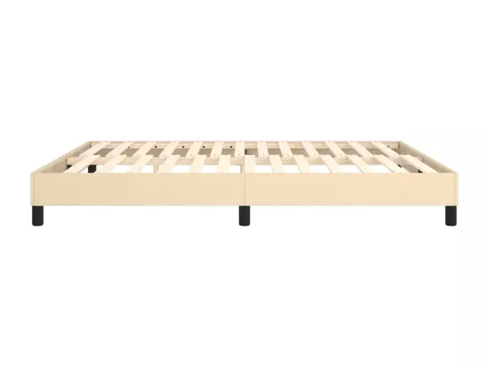 Sommier à lattes de lit Crème 180x200 cm Tissu