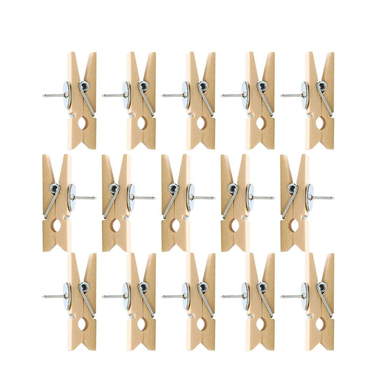 (20er Set) Pinnnadel Deko Steck Nadel Pinnwand Reissnagel DIY Wäscheklammer Reisszwecke - Braun