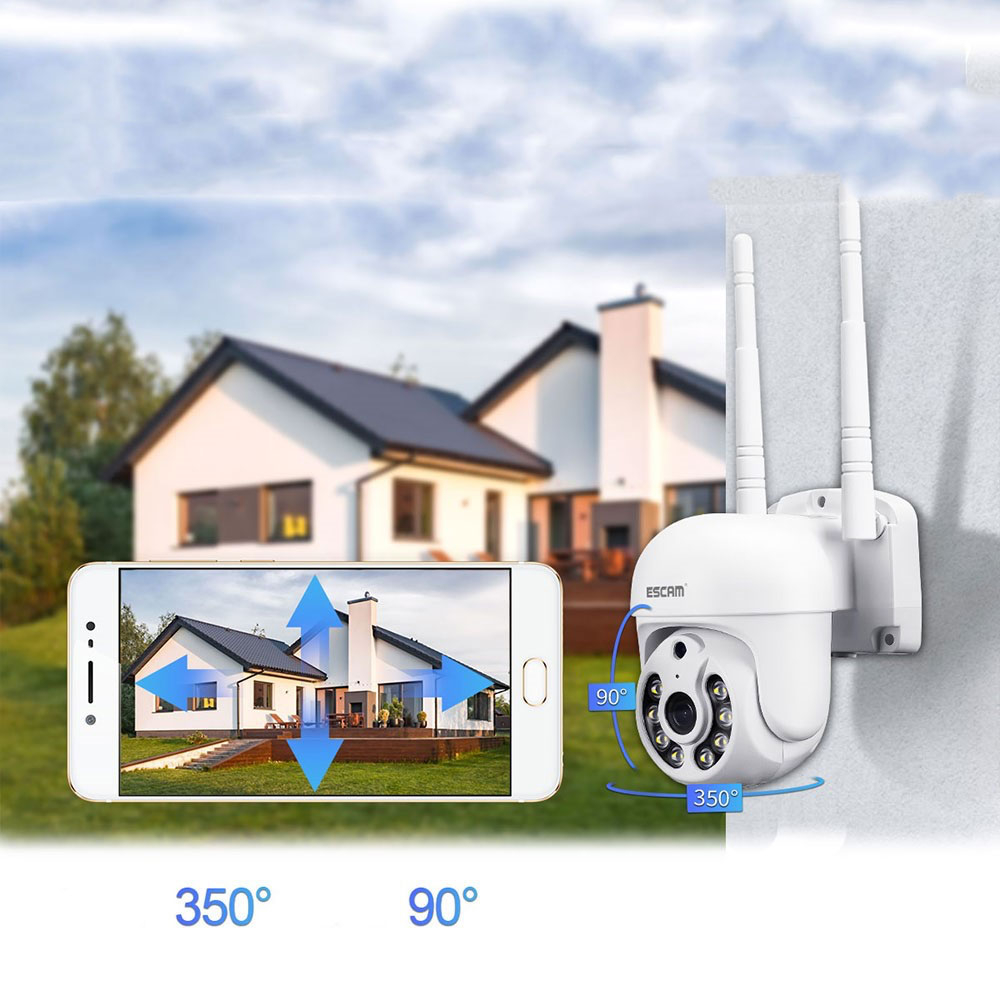 (3MP) 4x WiFi Internet IP NVR Überwachungskamera FullHD 1080p IR LED's Nachtsicht & Bewegungserkennung / Audio / IP66 (iOS/Android)
