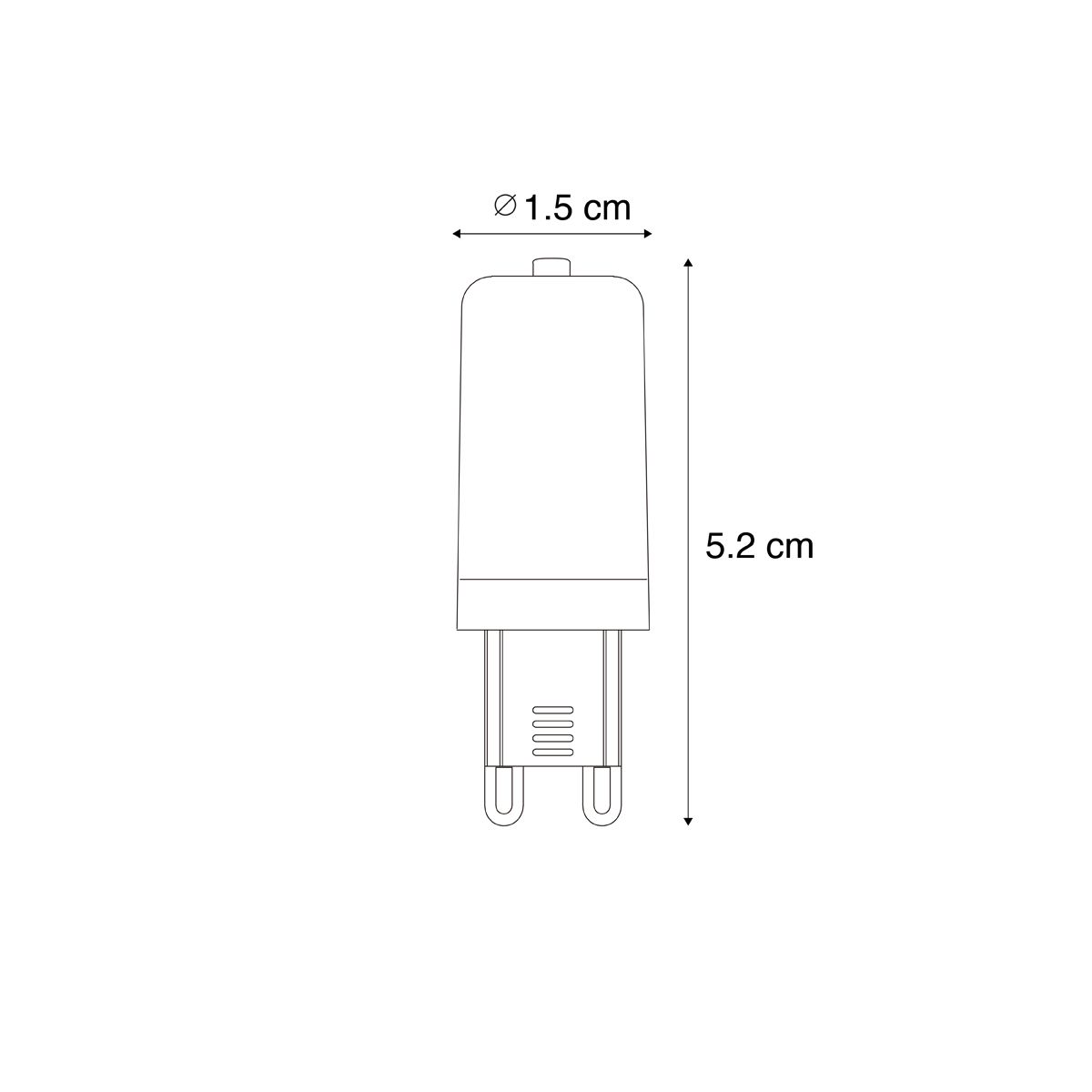 Set van 5 G9 LED lampen helder 3.5W 480 lm 3000K