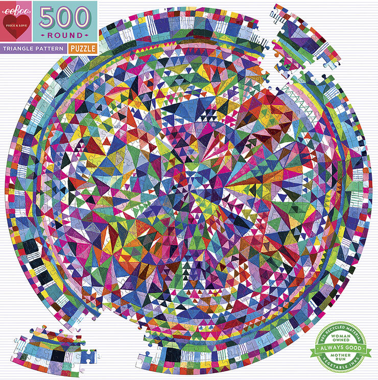 eeBoo eeBoo - Rundt puslespil 500 brk - Triangle pattern