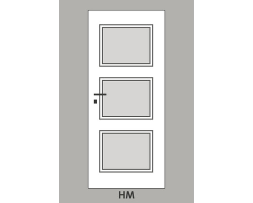 Pertura glasinzetset ESG LA HM satijnglans 59,5x46,3 cm (set voor complete deur)
