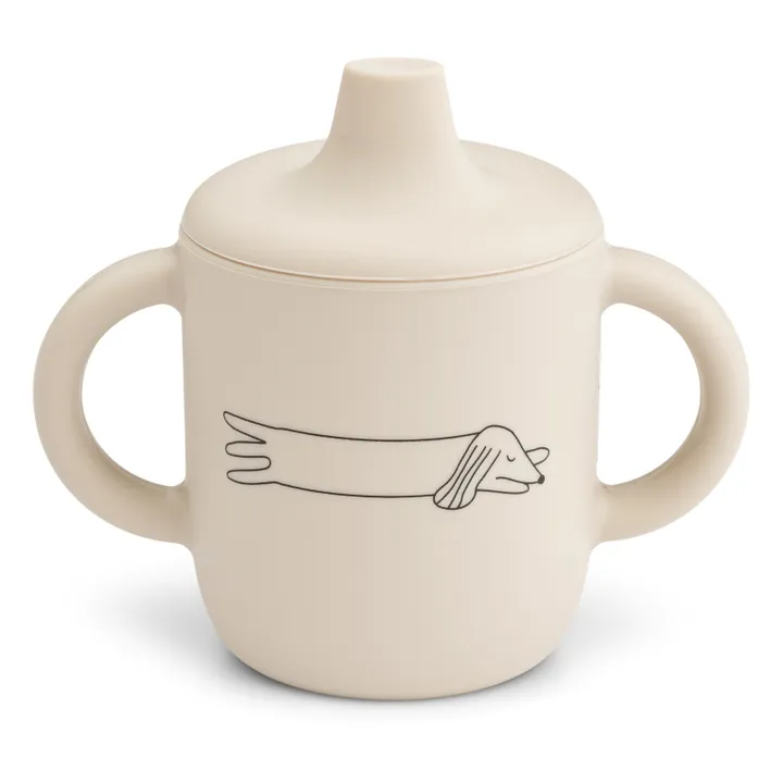 Liewood Tasse d'apprentissage Neil en silicone | Dog/Sandy