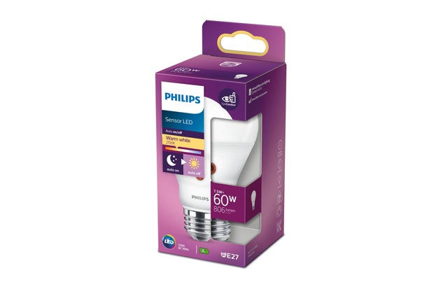 Philips LED-Leuchtmittel »45053 W (60 W) E27 Warm« E27 Warmweiss