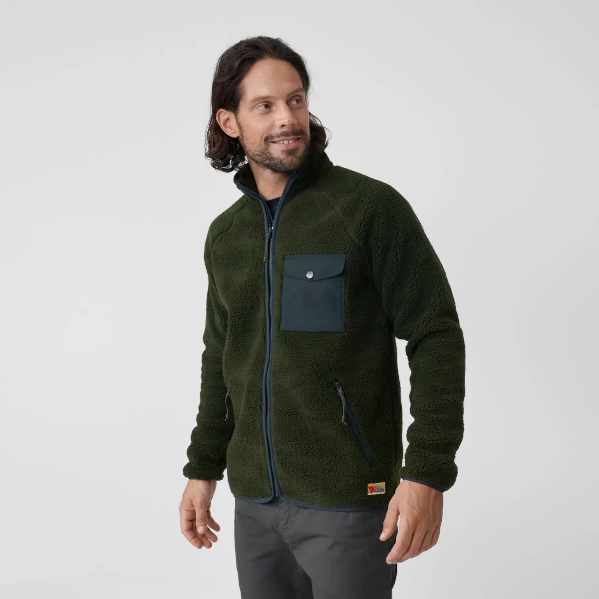 Fjällräven Men's Vardag Pile Fleece Black-Dark Grey