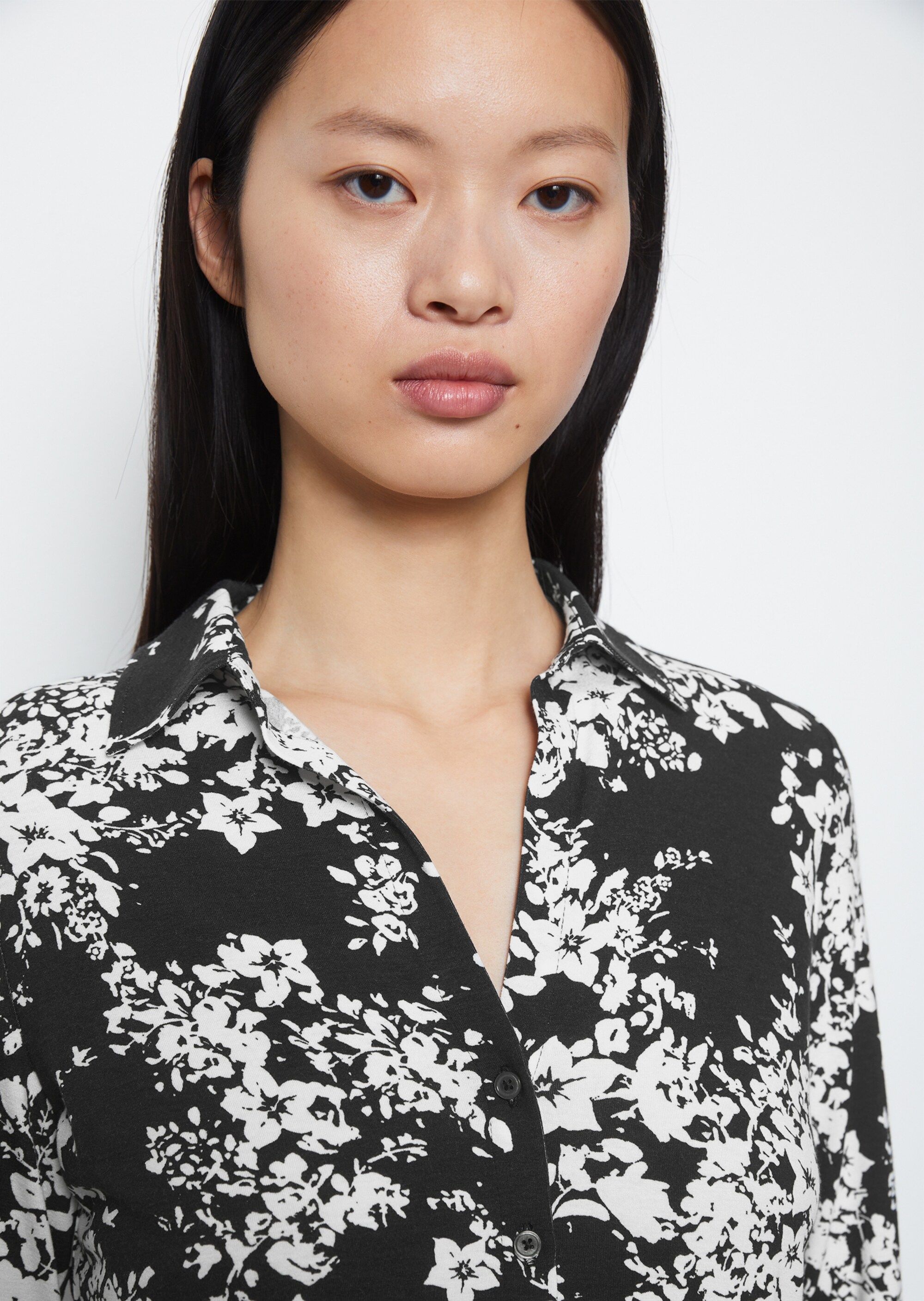 Jersey-Print-Bluse regularaus LENZING™ ECOVERO™