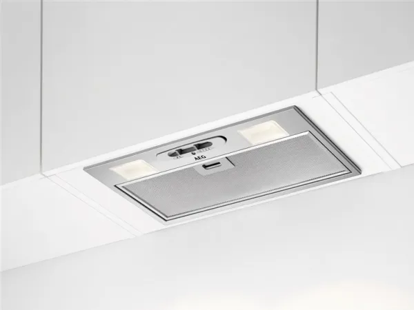 AEG DGB3523S - Hætte - tag - Niche - bredde: 49.6 cm - dybde: 26.1 cm - udtrækning og recirkulation (-) - grå