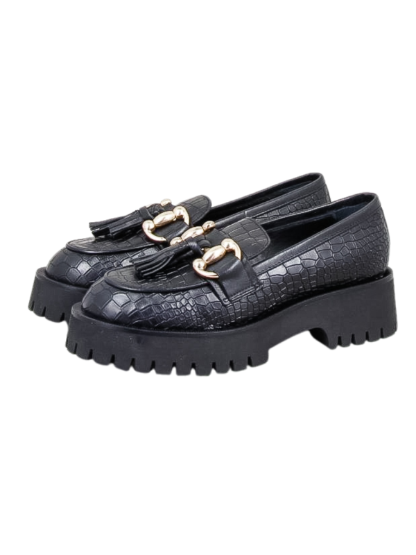 Mocassins E007E1 Cocco Nero - Semerdjian
